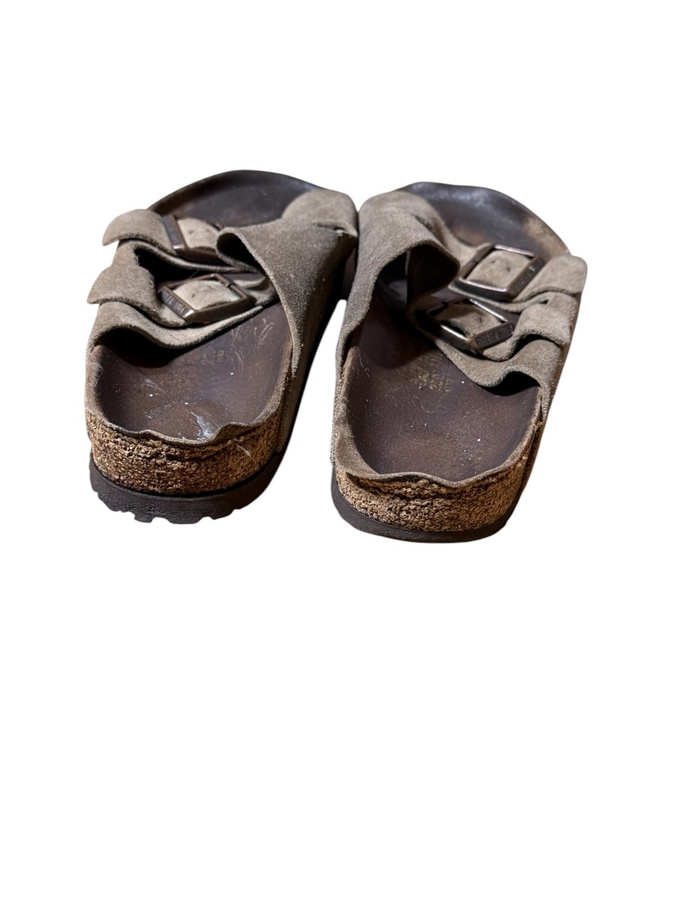 Birkenstock Arizona Soft Footbed Taupe Suede Sandals Size 39 / 8-8.5 Women’s M6 - Picture 3 of 7